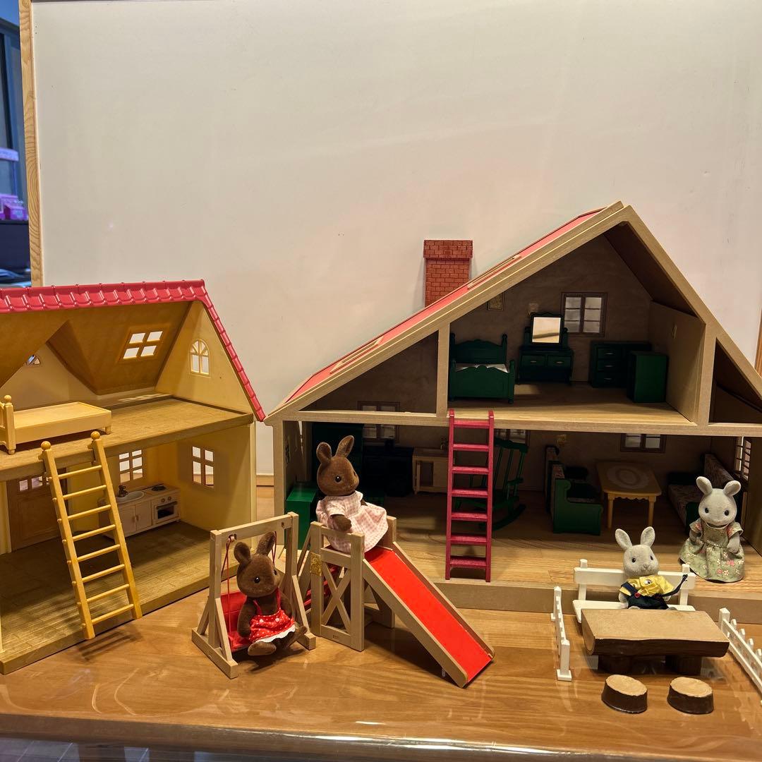 シルバニアファミリー デラックスハウス＋ハウス2軒 初期 豪華セット