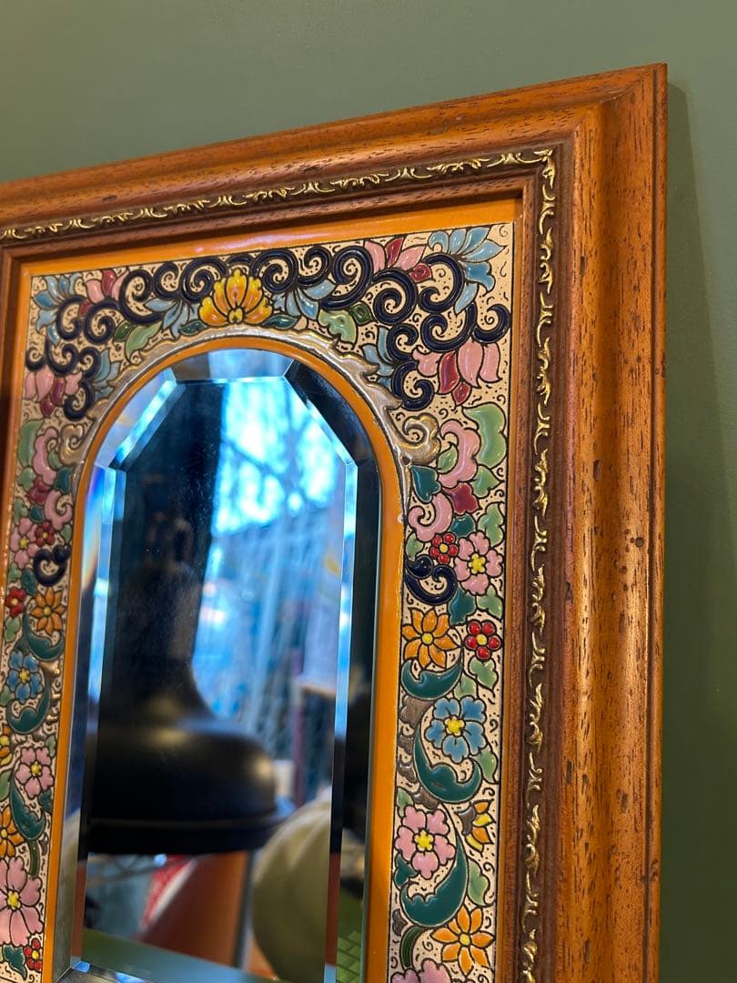 セビリア焼き ？ ウォールミラー ミラー 鏡 壁掛けミラー