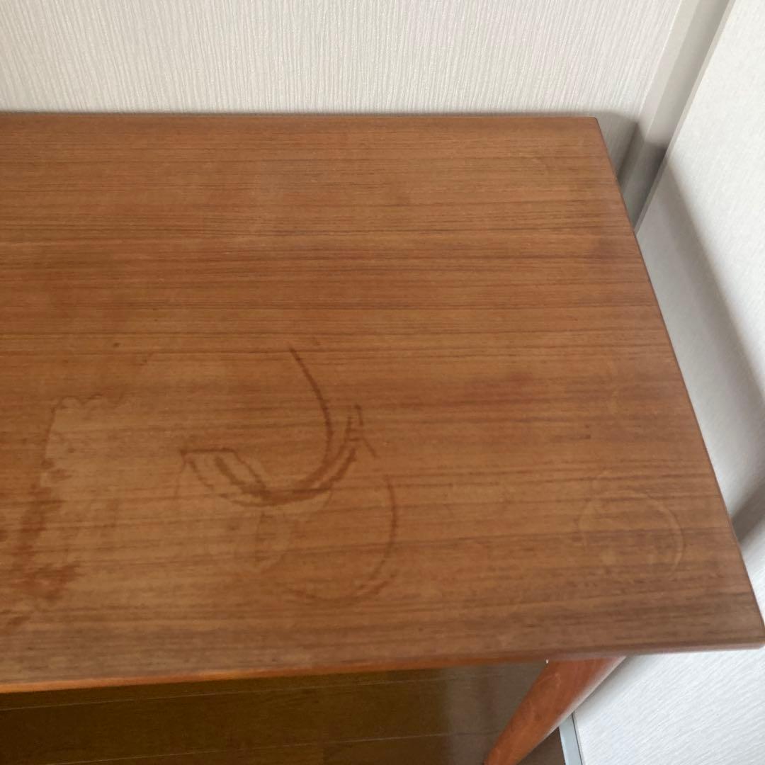 ヴィンテージ　木製デスク 2引き出し付き