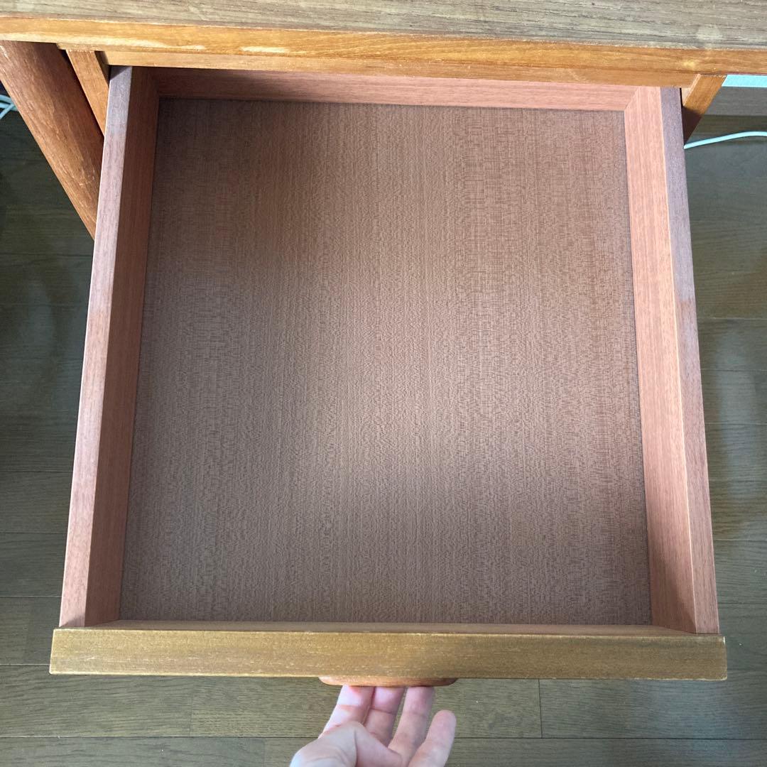 ヴィンテージ　木製デスク 2引き出し付き