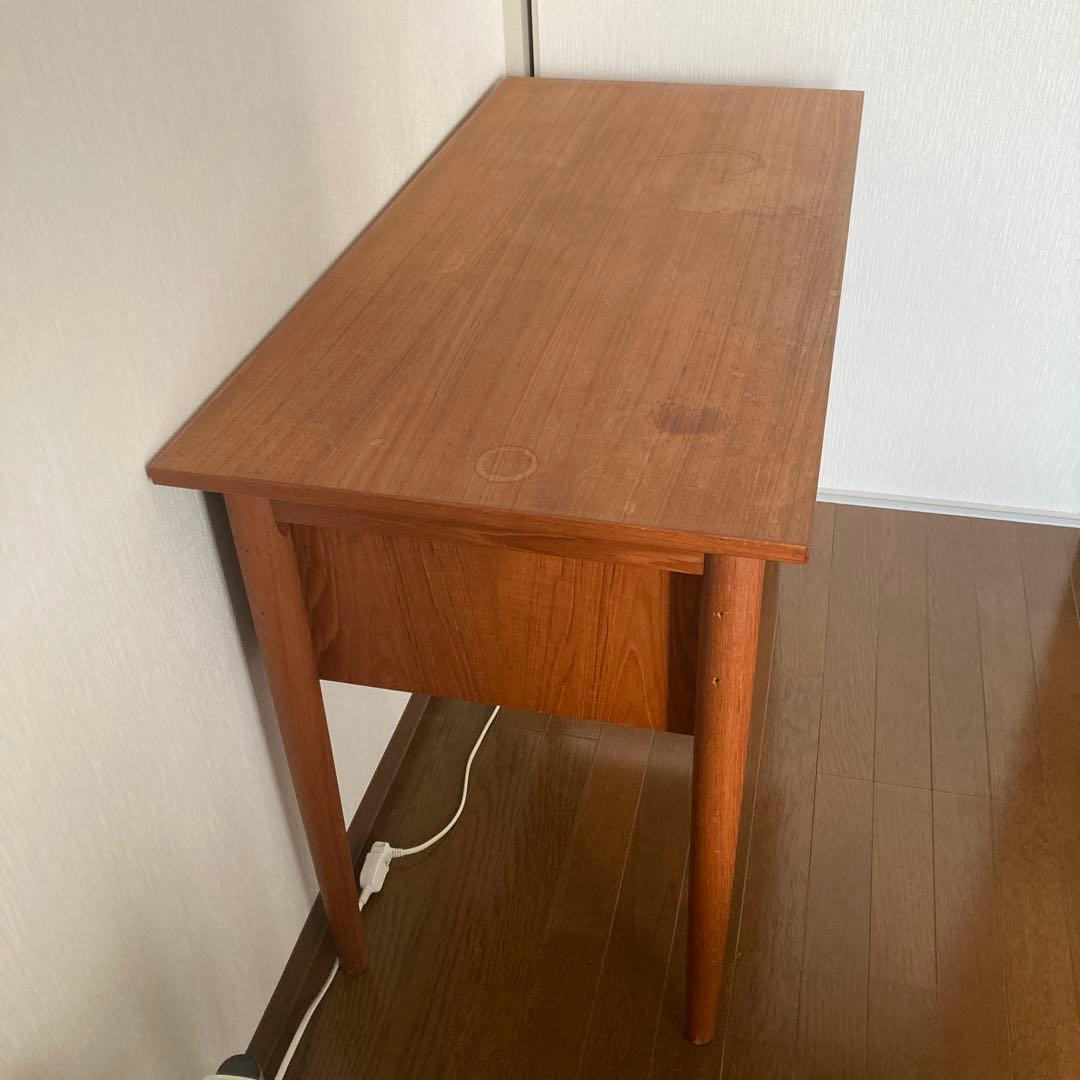 ヴィンテージ　木製デスク 2引き出し付き