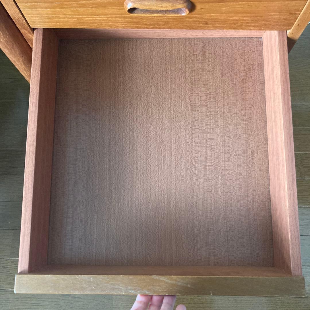 ヴィンテージ　木製デスク 2引き出し付き