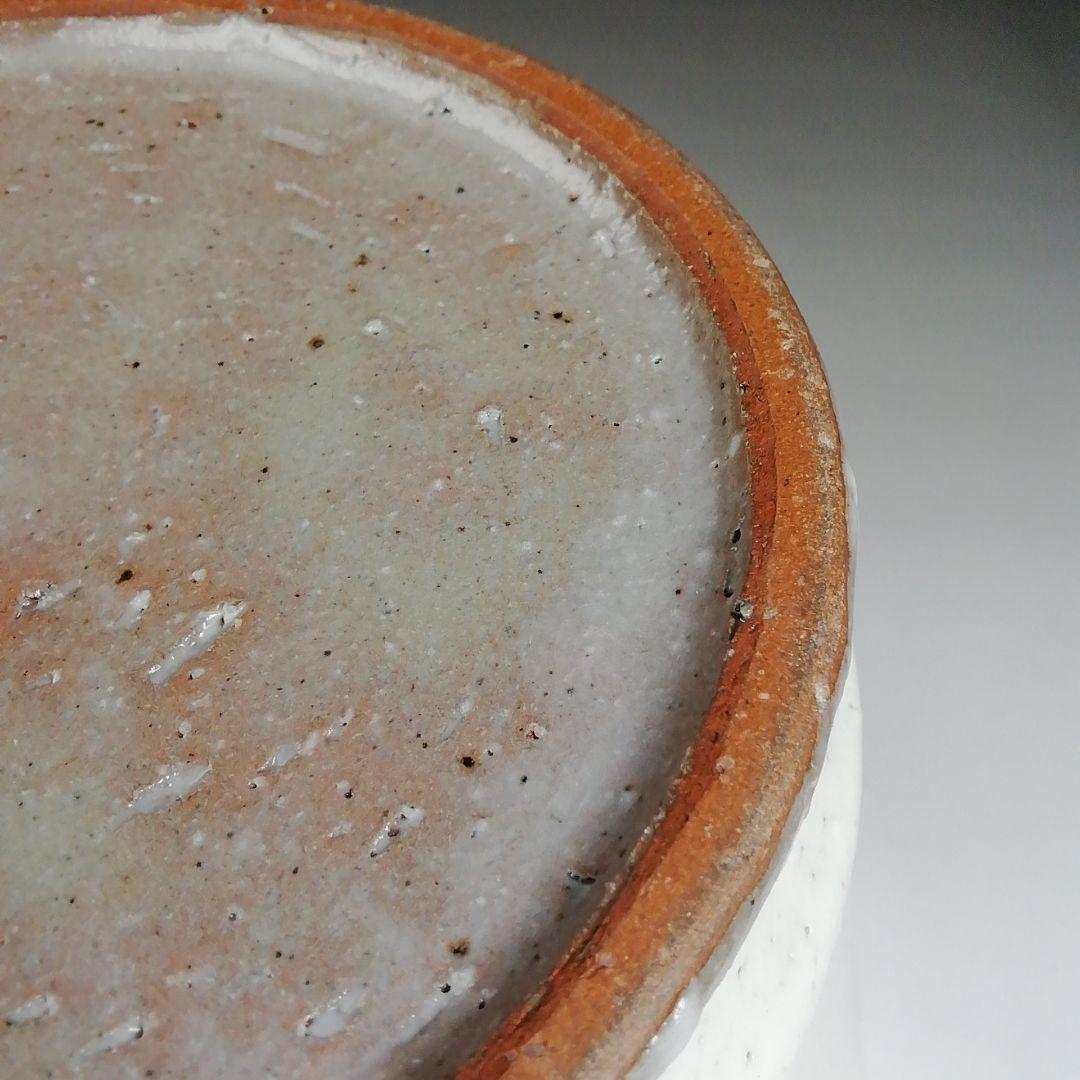 T995 水指 『粉引 水指』『塗替蓋付』『宇田佐平 造』 共箱 茶道具