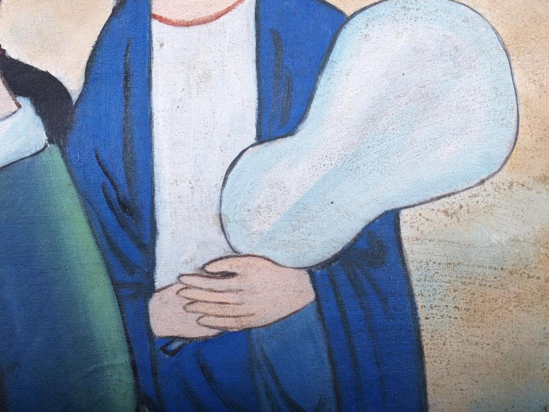 民間美术品 中国時代の油絵 名人？※激安骨董品 Z1340D3-1