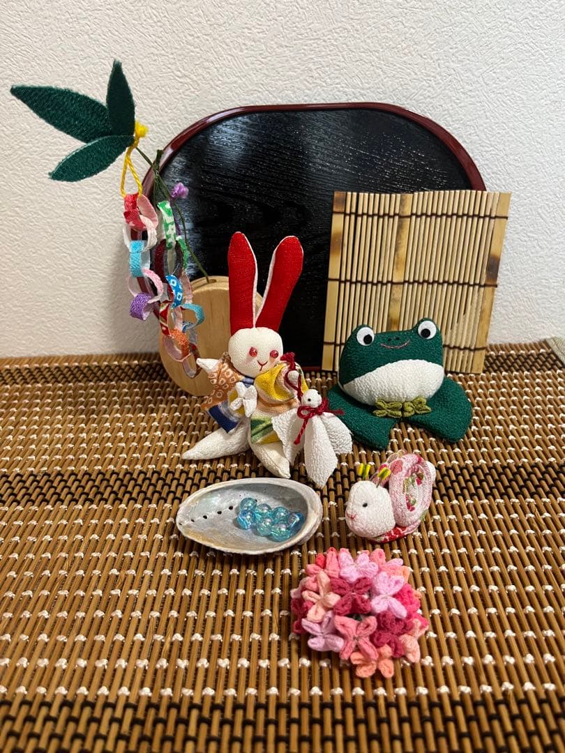 ウサギの七夕飾りとカエルの梅雨の時期飾り - メルカリ
