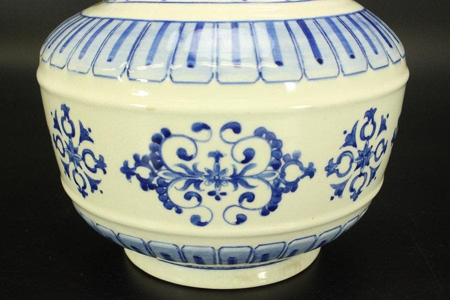 中国美術 青花 纏枝花紋 水注 瓶 中華民国(A884) - メルカリ