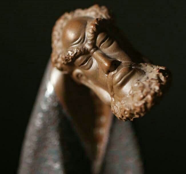 職人手作り 菩提ダモ 達摩 香炉台 開運置物 陶磁器  香を立てる