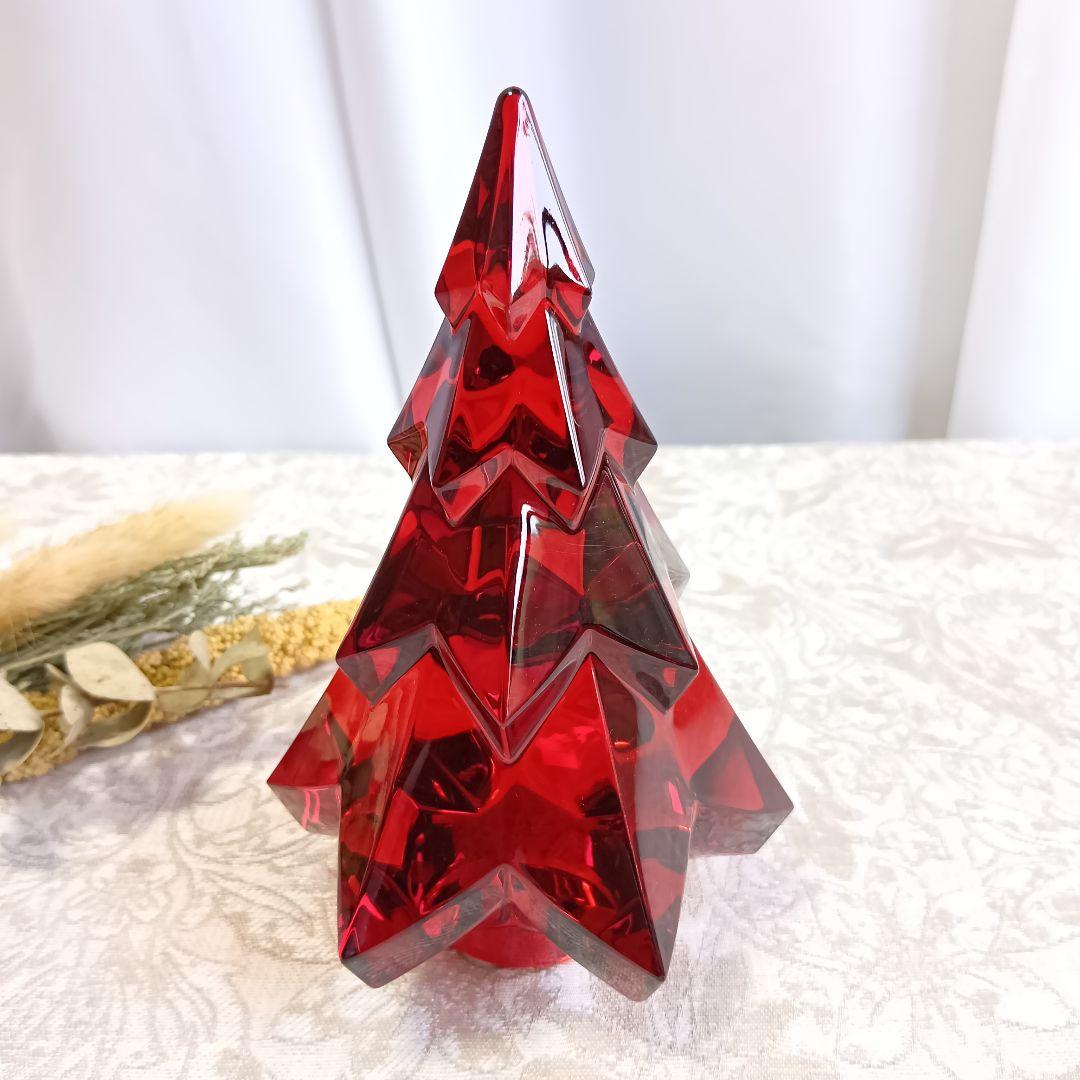 バカラ Baccarat クリスマス ツリー レッド オブジェ インテリア雑貨