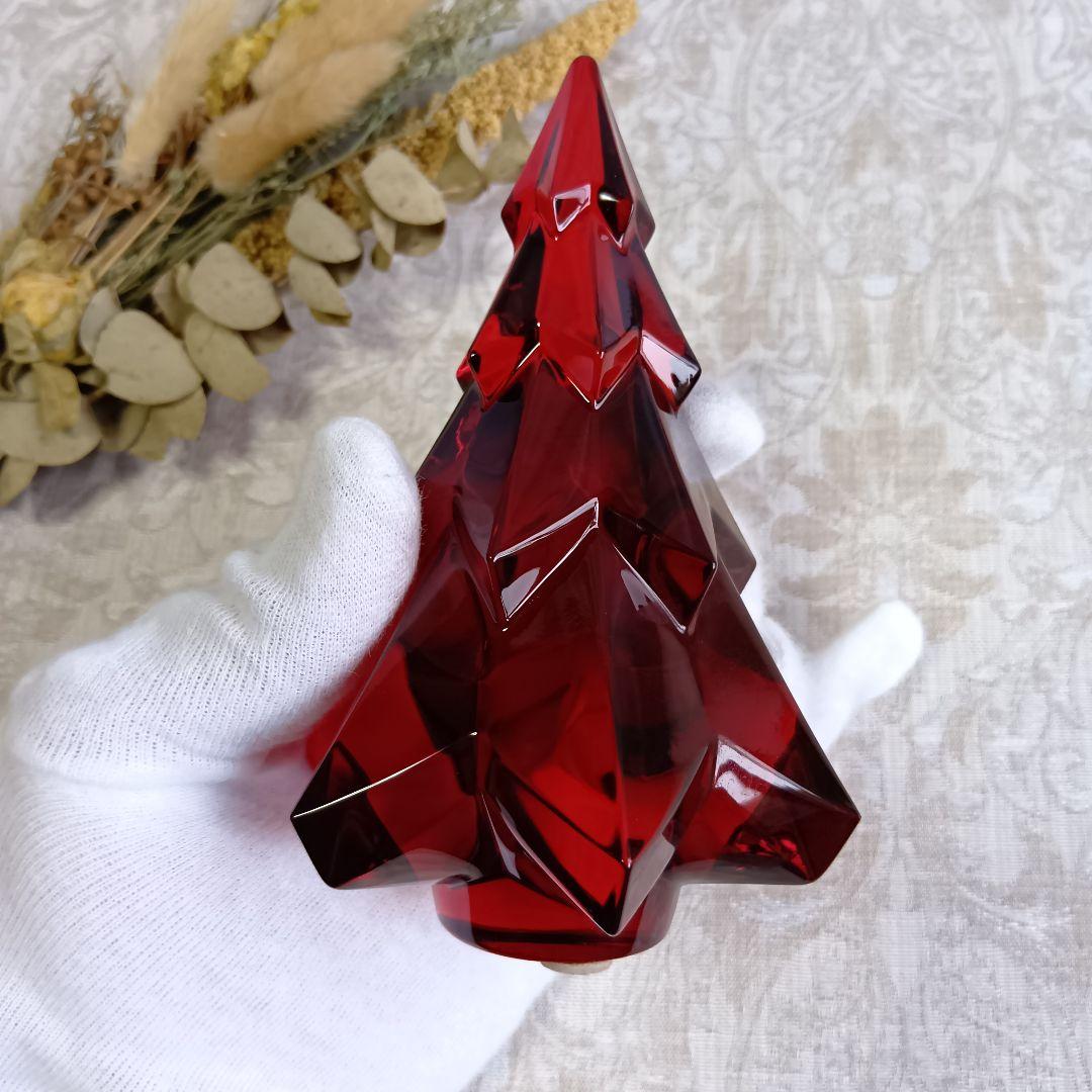 バカラ Baccarat クリスマス ツリー レッド オブジェ インテリア雑貨