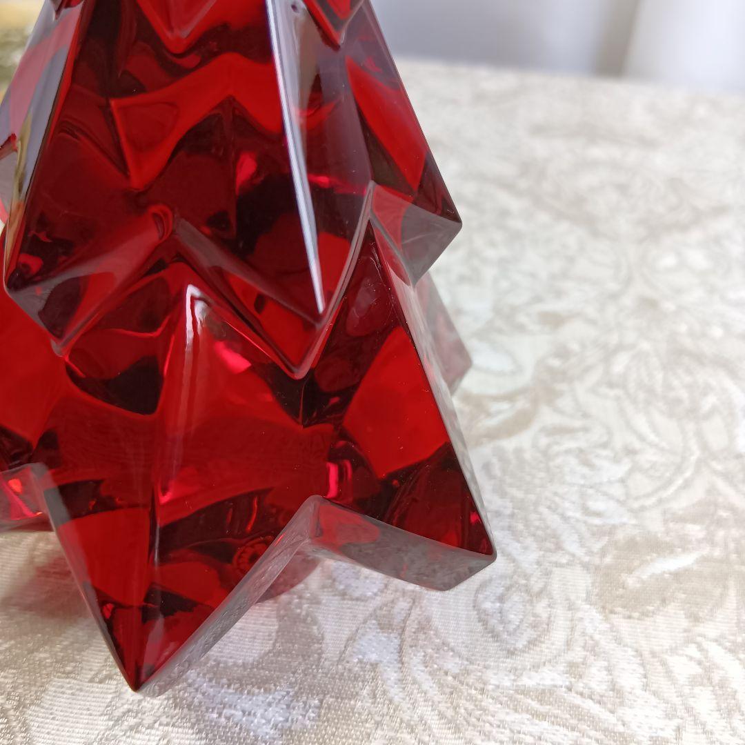 バカラ Baccarat クリスマス ツリー レッド オブジェ インテリア雑貨