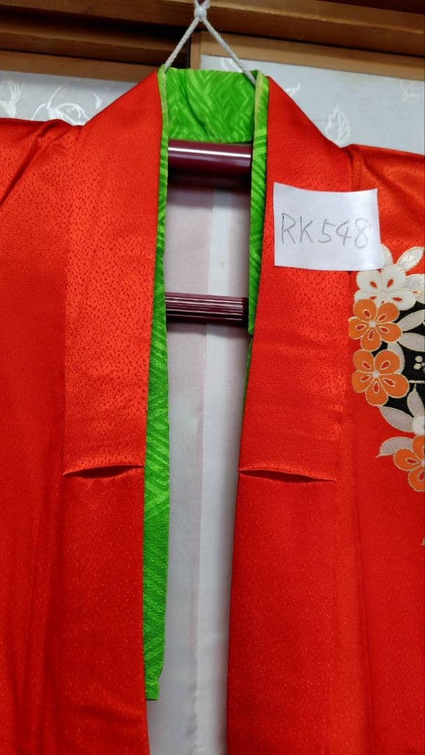 RK548子供着物7歳前後用着丈132センチ裄丈52センチ正絹綺麗美品