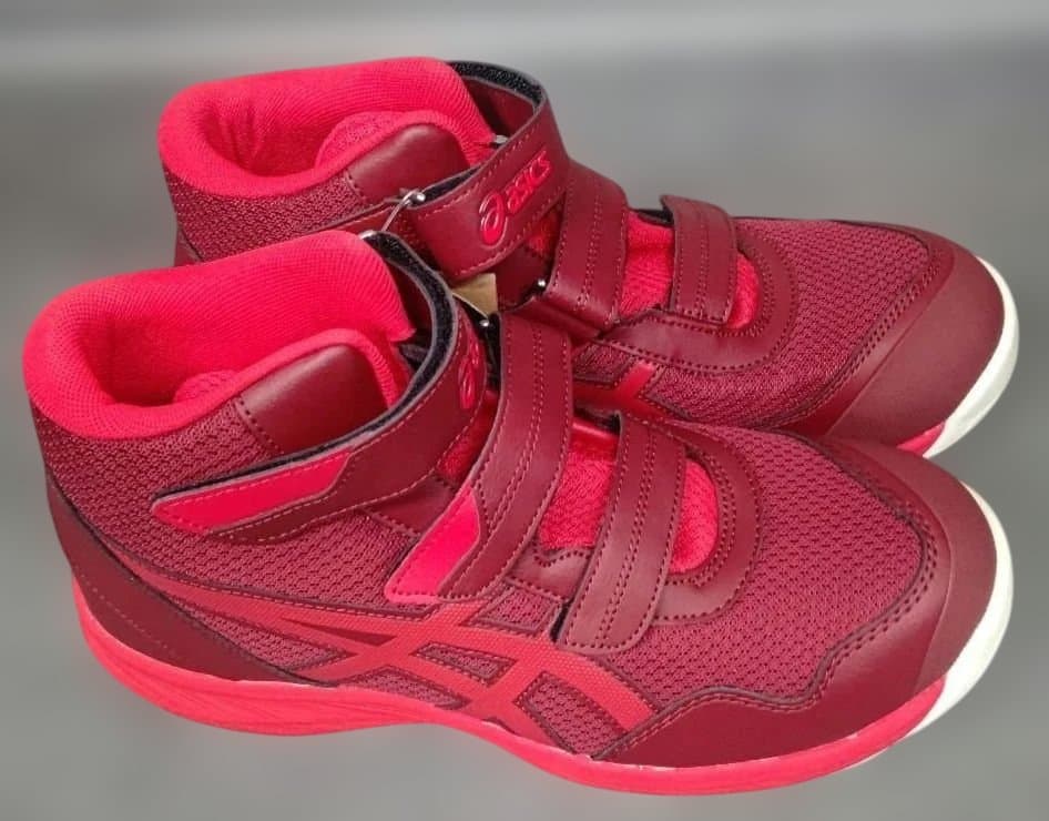 ASICS 赤 ハイカット 安全靴 　26.5cm