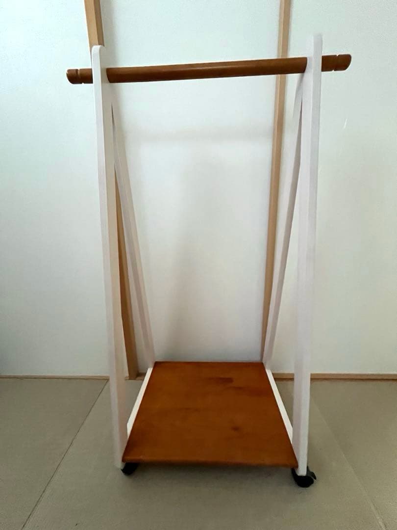 Milk木製ハンガーラック キャスター付き 北欧 木育 キッズ