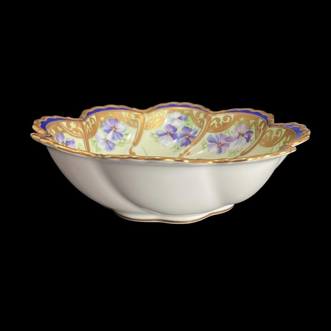 美品【超希少】ノリタケ ダイヤモンドコレクション ボウル ハンドペイント 花柄