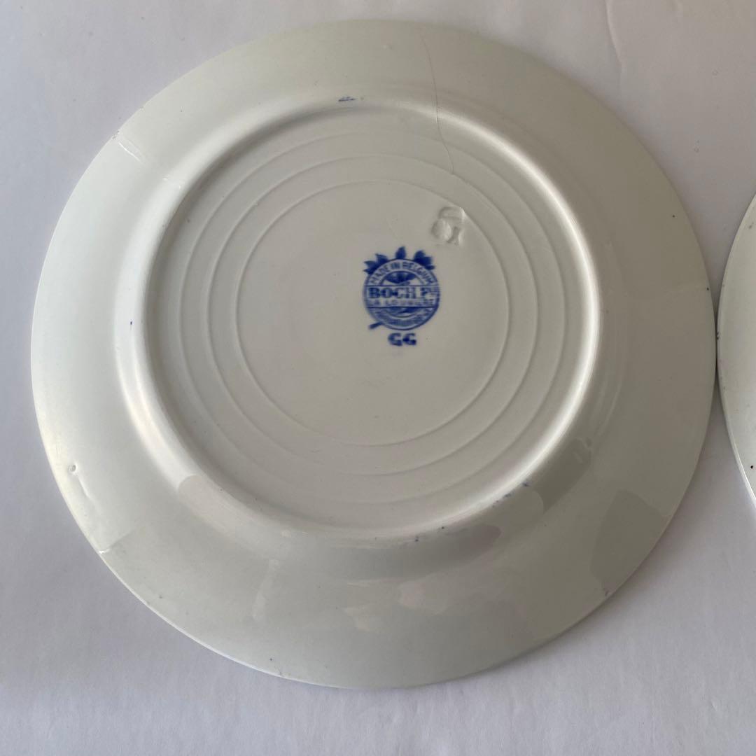 BOCH ケーキプレート　ベルギー　アンティーク　2点セット
