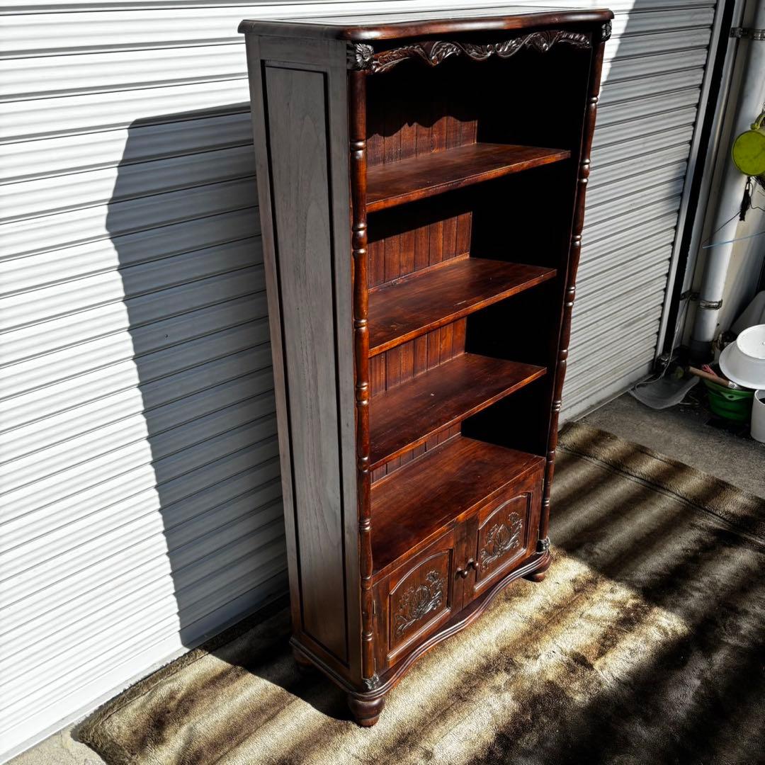 ロココ調 アンティーク家具 オープンブックケース キャビネット本棚 飾り棚