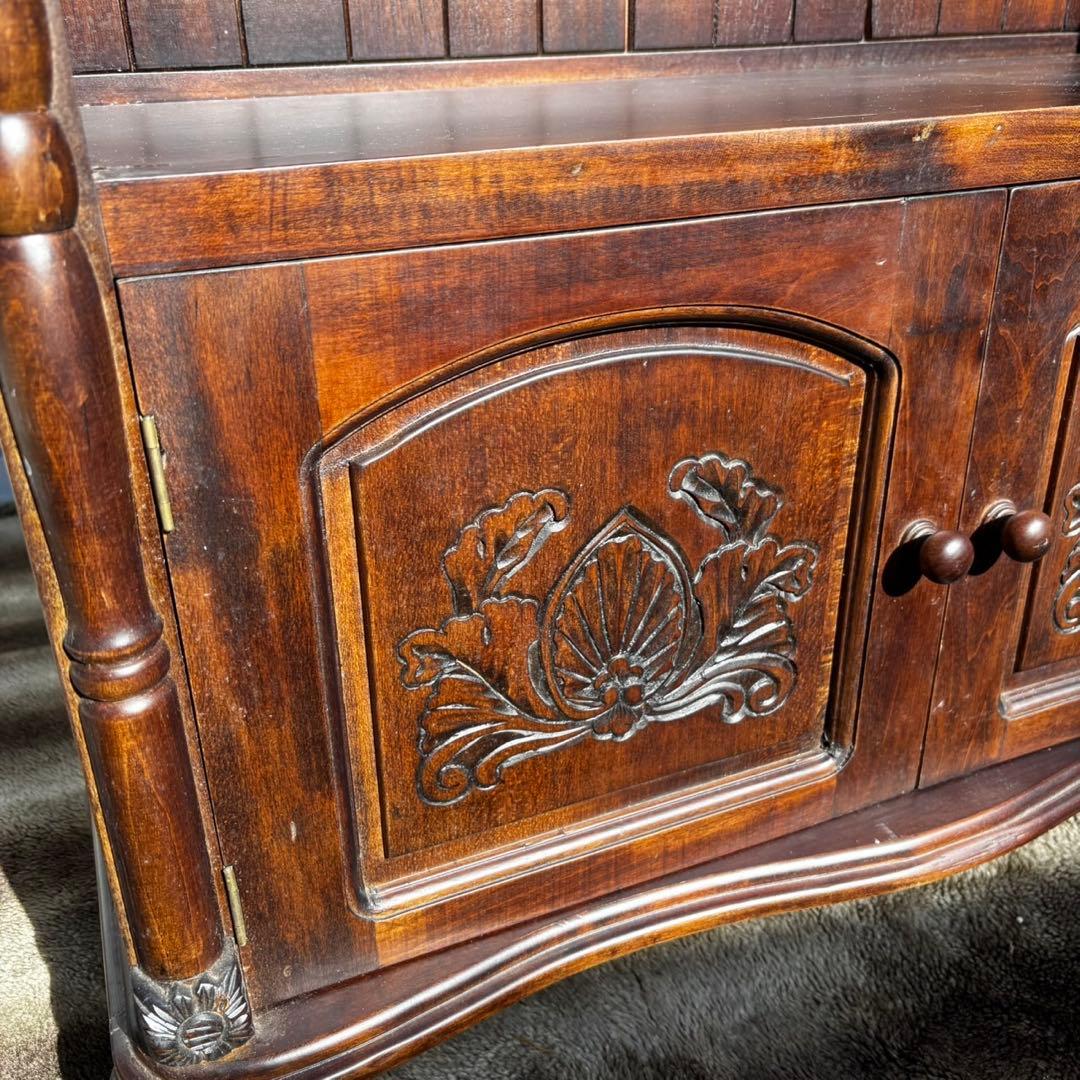 ロココ調 アンティーク家具 オープンブックケース キャビネット本棚 飾り棚