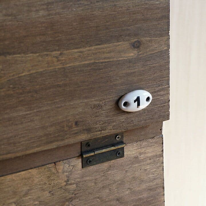 【中古】フラップ扉シューズラック4段 レトロ ヴィンテージ パタパタ下駄箱