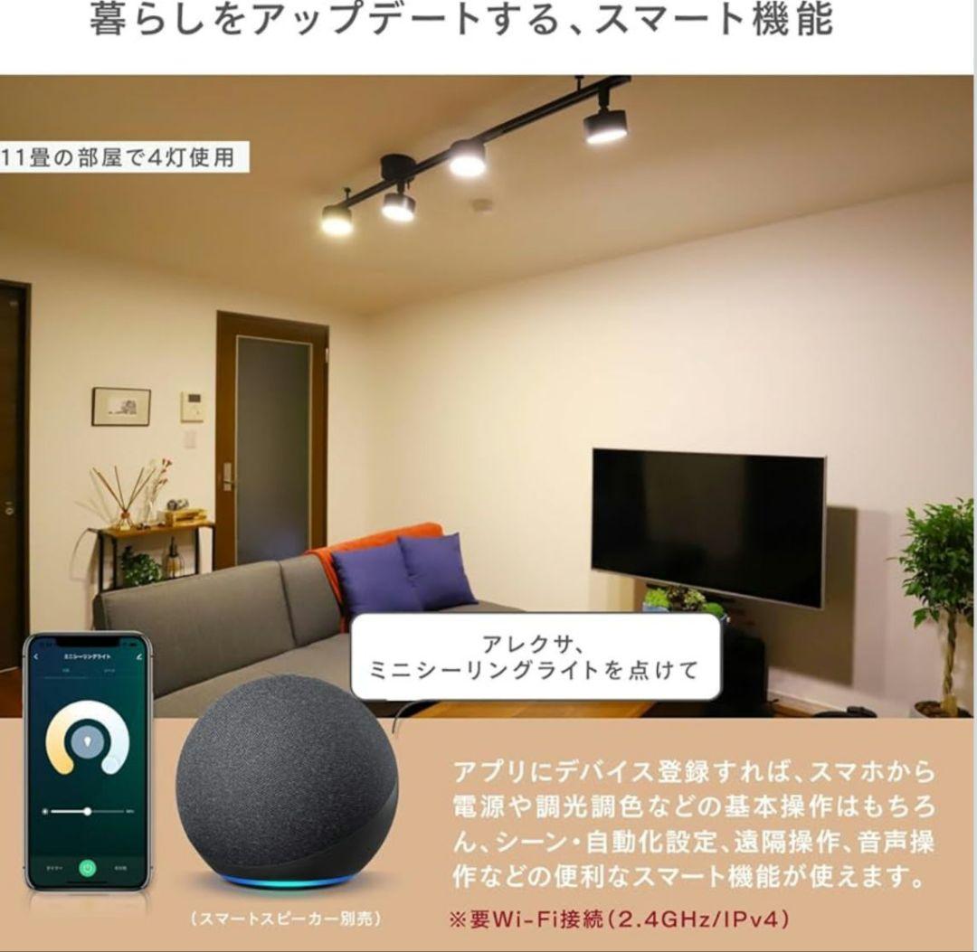 Edison Smart ミニシーリングライト 3個セット ホワイト