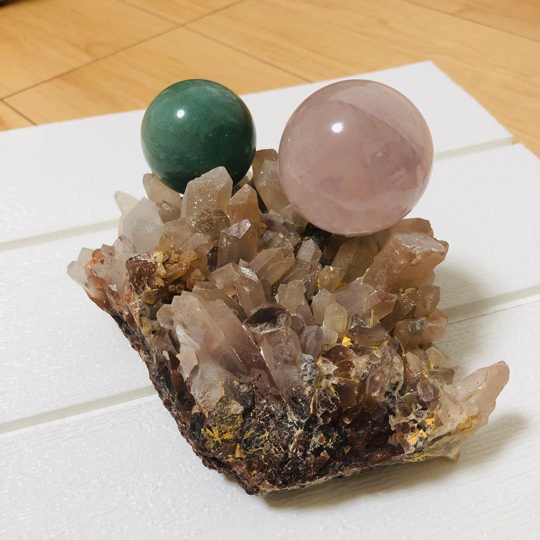 【⭐️高い霊力・エネルギー力‼︎⭐️】インド産 マニカラン水晶 クラスター 天然石