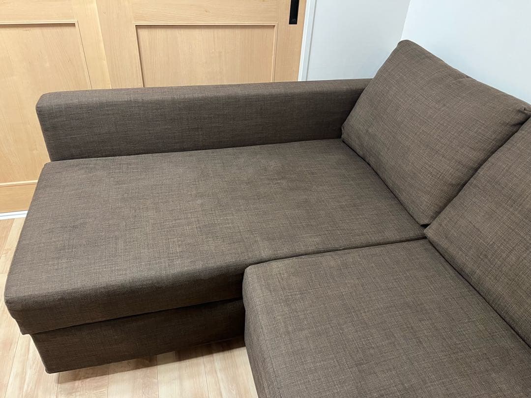 美品【兵庫県伊丹市にて引渡し】IKEA L字ソファベッド 3人掛け 収納付き