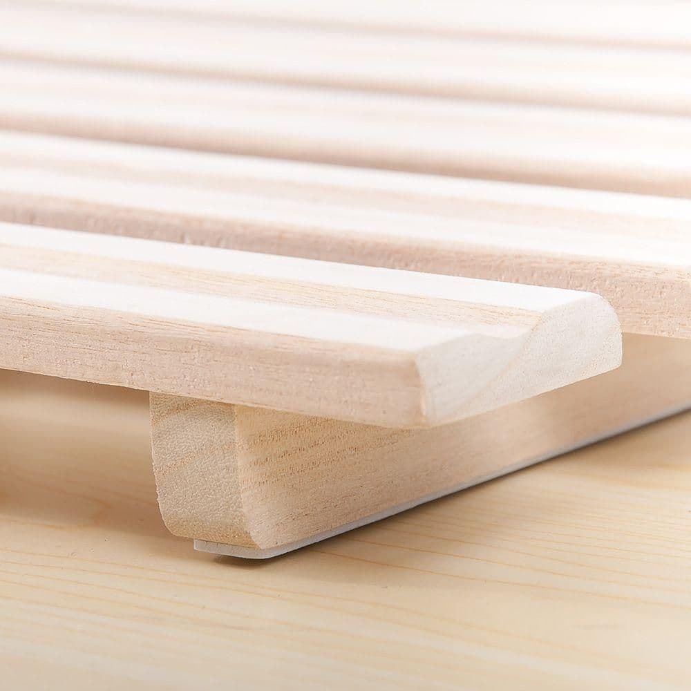 期間限定値下げ-すのこベッド 折りたたみ 天然桐 二つ折り ベッドフレーム 木製