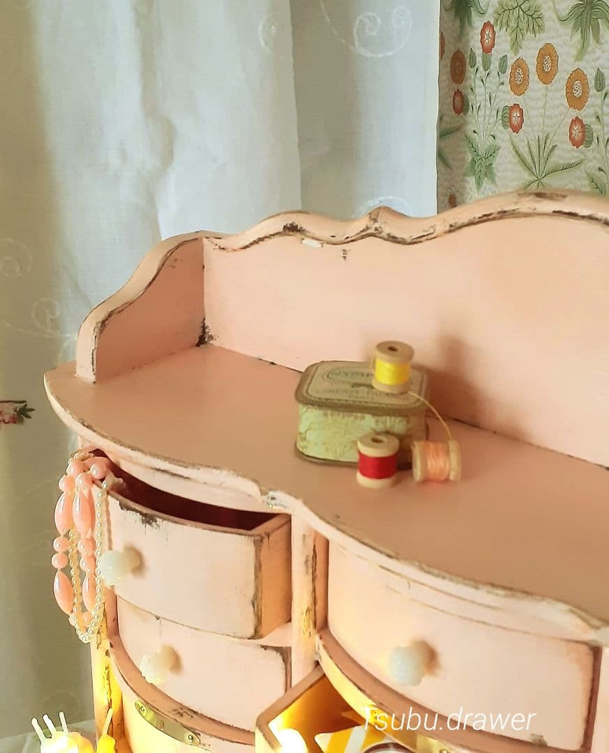 アンティーク・ヴィンテージ調　シャビー　ドロワー　置き型