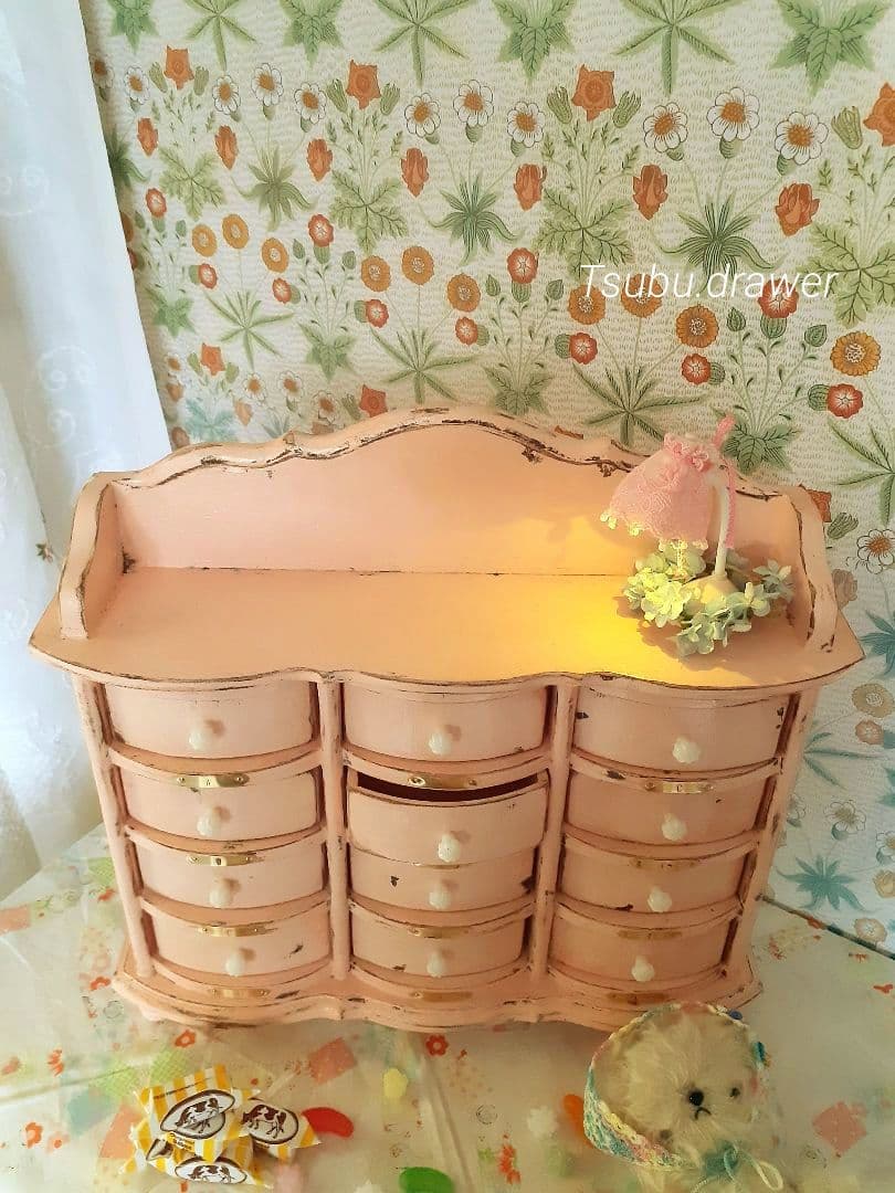 アンティーク・ヴィンテージ調　シャビー　ドロワー　置き型