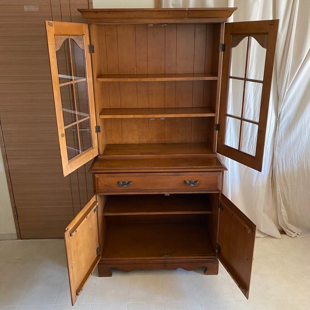 アンティーク　キャビネット　カップボード　シェルフ　食器棚　アメリカ製　北欧