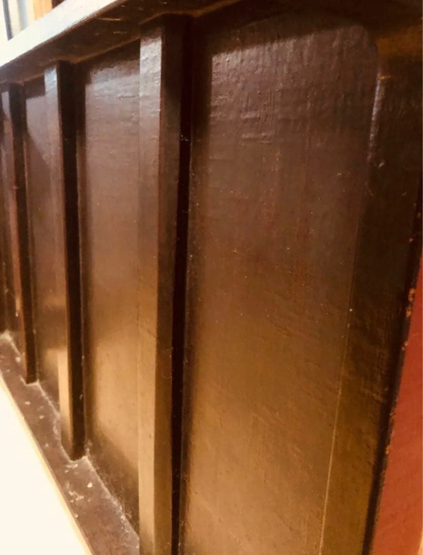 本物一閑張り　１００年前の物　紙と布を貼り合わせ漆で固めた軽く頑丈な物