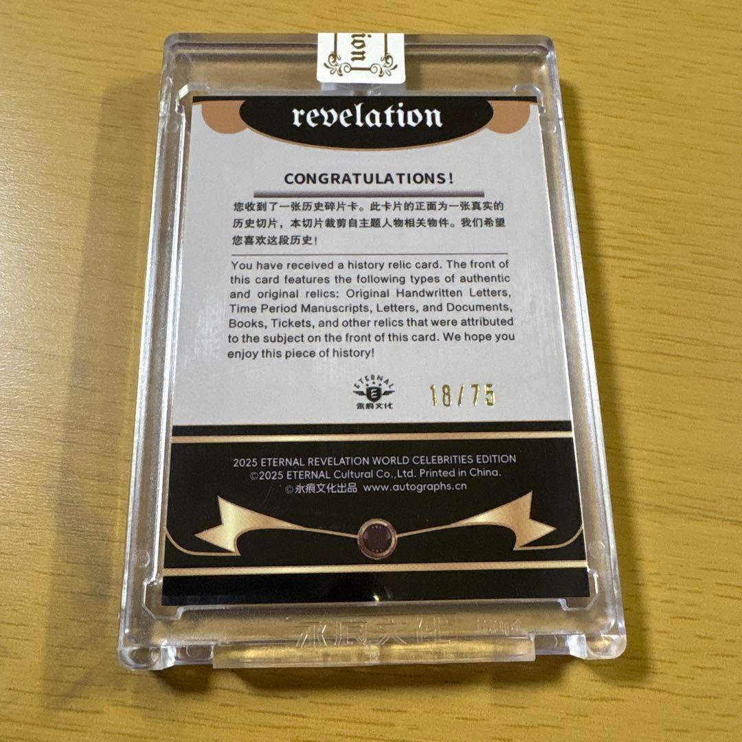 相対性理論】アインシュタイン レリックカード 手書き部分 eternal