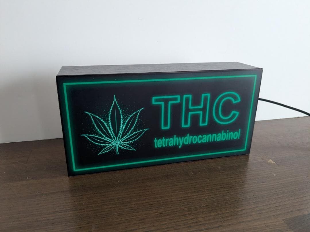 【Lサイズ】大麻 マリファナ ガンジャ THC 看板 置物 雑貨 ライトBOX