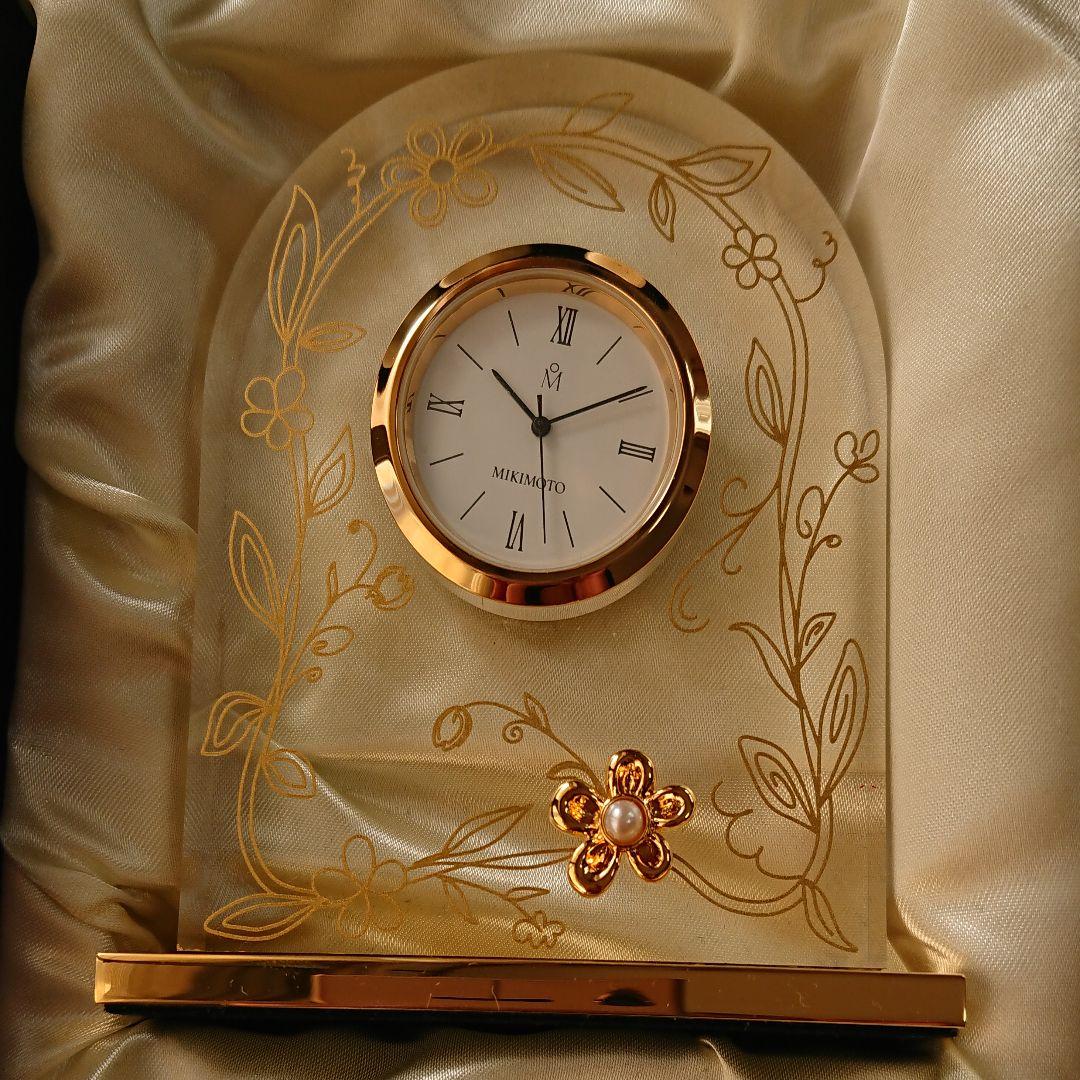 MIKIMOTO  真珠付き置時計&フォトプレート