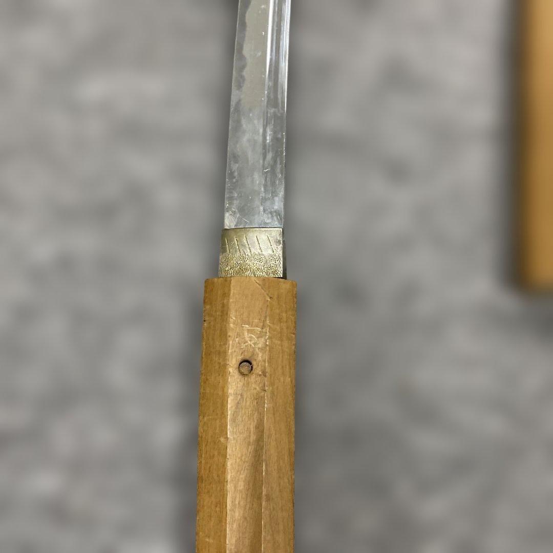 未開刃 模造刀、白鞘 刀 剣 長尺模造刀 木製ハンドル 曲線刃 刀 約98cm