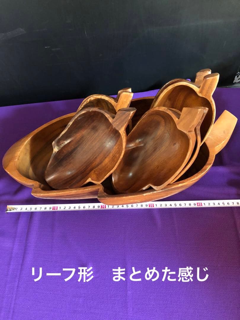 天然木食器♦️ヴィンテージ47点セット♦️BBQに◎ 海外製オーダー♦️補償付　送料込