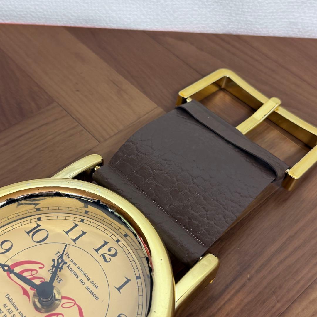 コカ・コーラ Coca Cola ゴールド アナログ時計 掛け時計 腕時計型