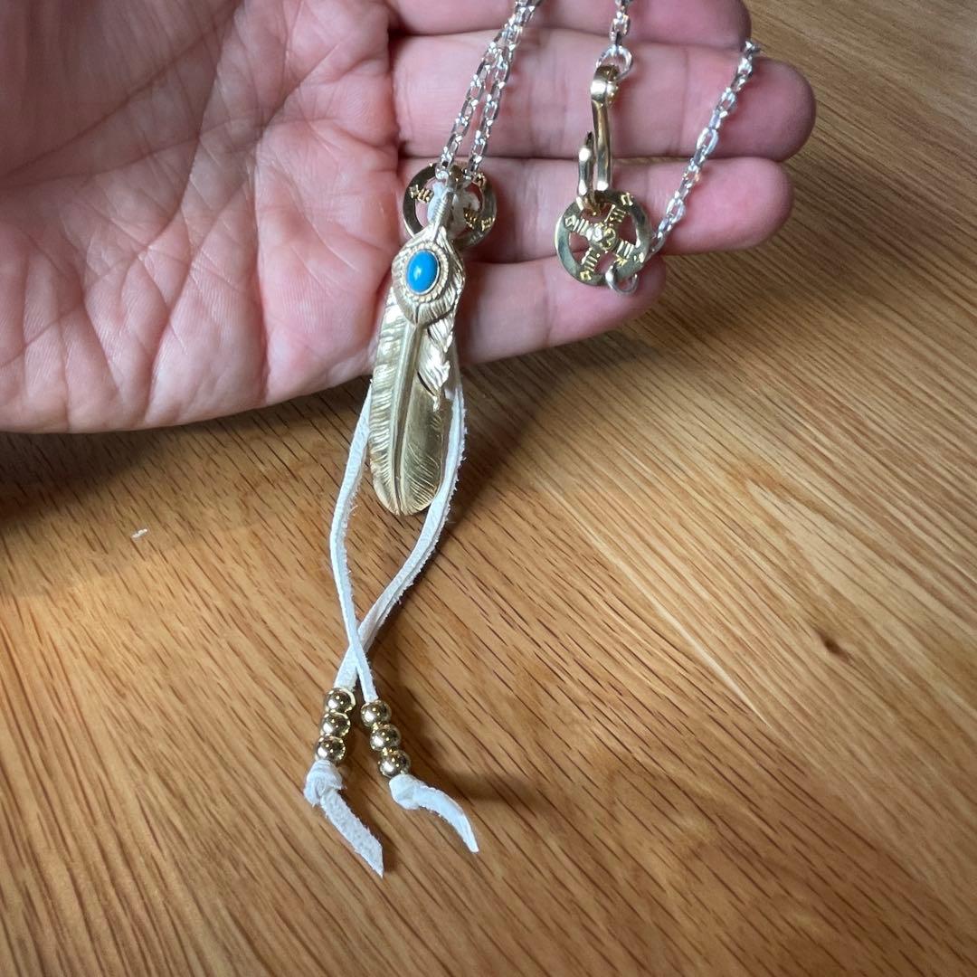 キムタク 全金 ターコイズ フェザーセット ネックレス アクセサリーノーブランド