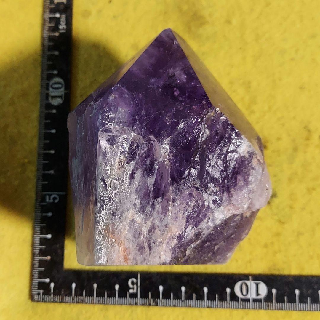 超超デカイ！ 紫水晶 アメジスト 単結晶 原石 670グラム！ 234