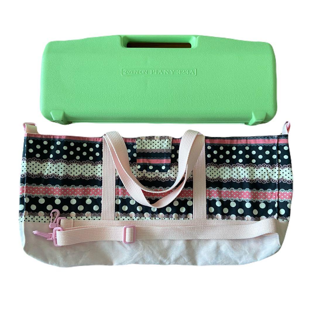 鍵盤ハーモニカ ピアニカ ケース付き 緑 グリーン ZENON PIANY - メルカリ