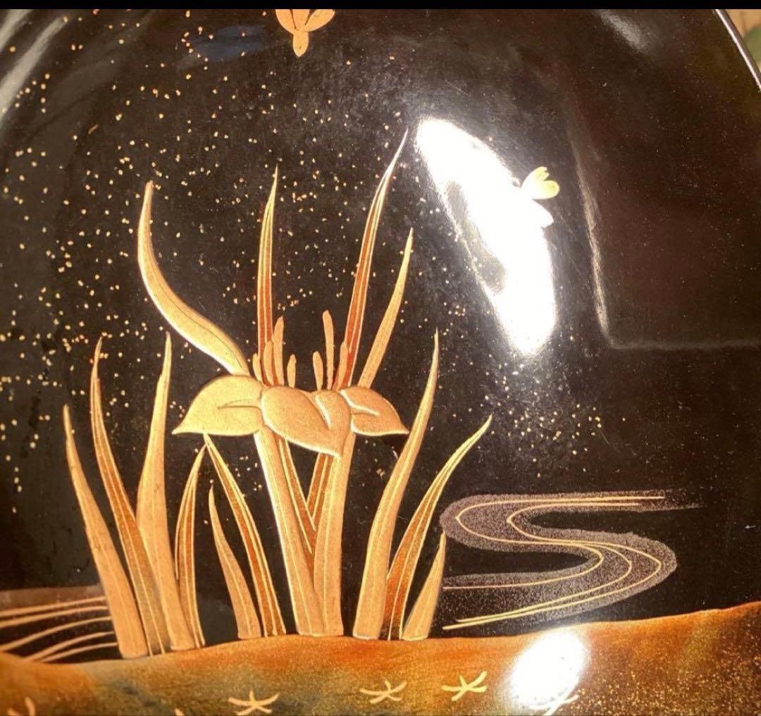 A1061 木製輪島塗 懐石道具 衝羽根に流水菖蒲 蒔絵 2客 - メルカリ