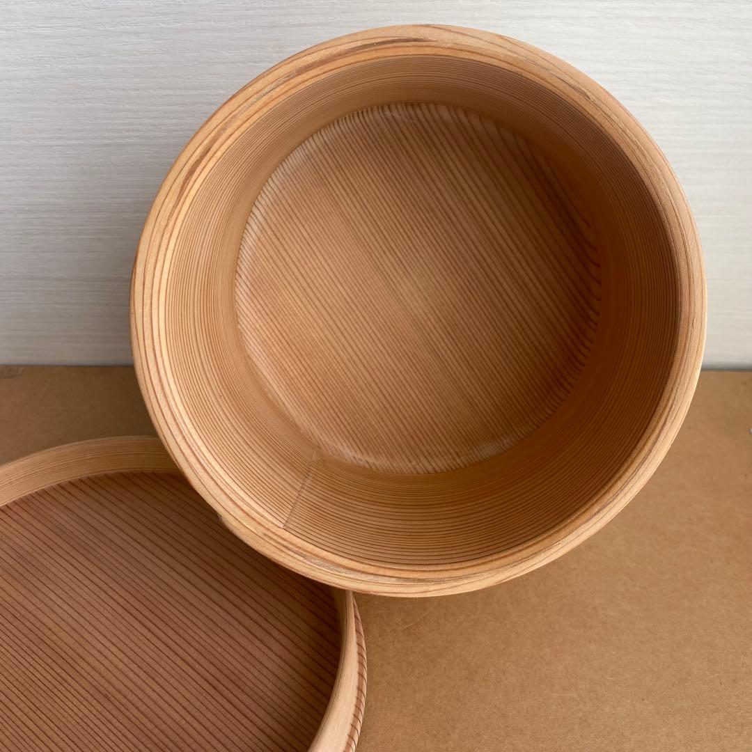 未使用　柴田慶信商店　おひつ　五寸　2合　しゃもじ付