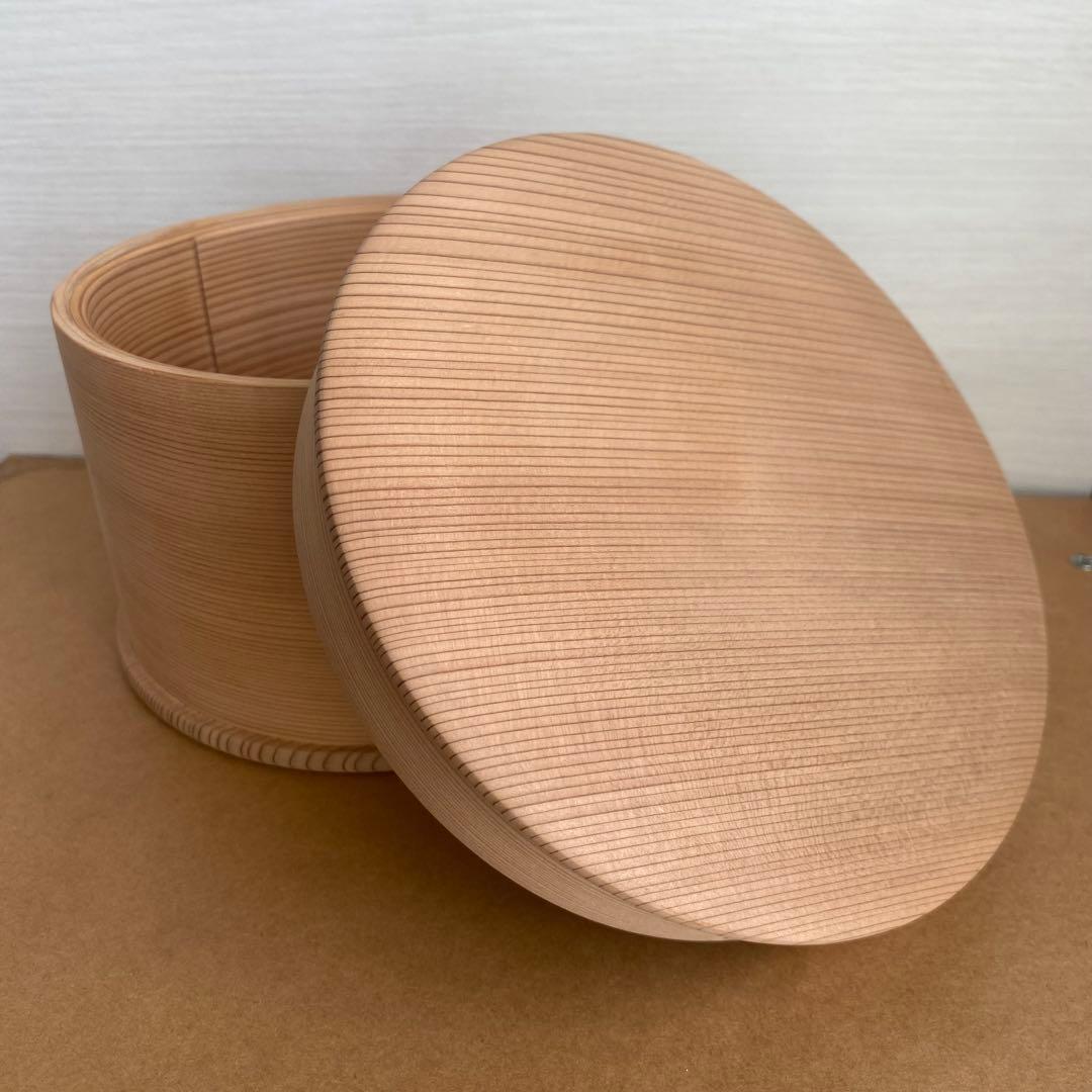 未使用　柴田慶信商店　おひつ　五寸　2合　しゃもじ付