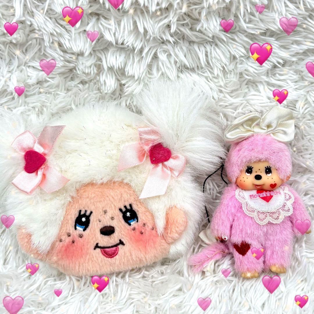 モンチッチ✨オトナラボ ピンク キーホルダー ポーチ - メルカリ