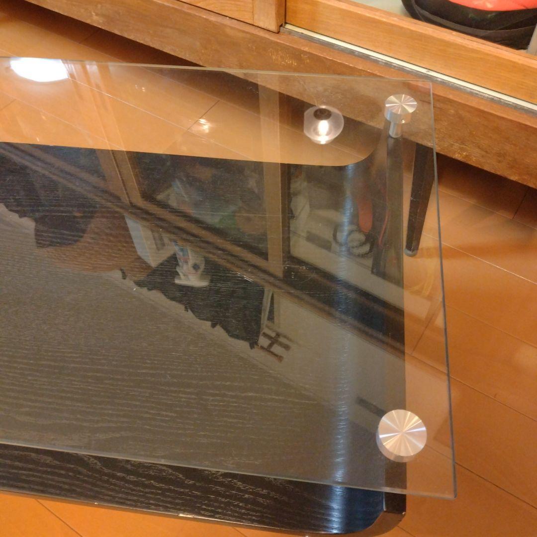 ミッドセンチュリー スペースエイジ プライウッド センターテーブル ガラス