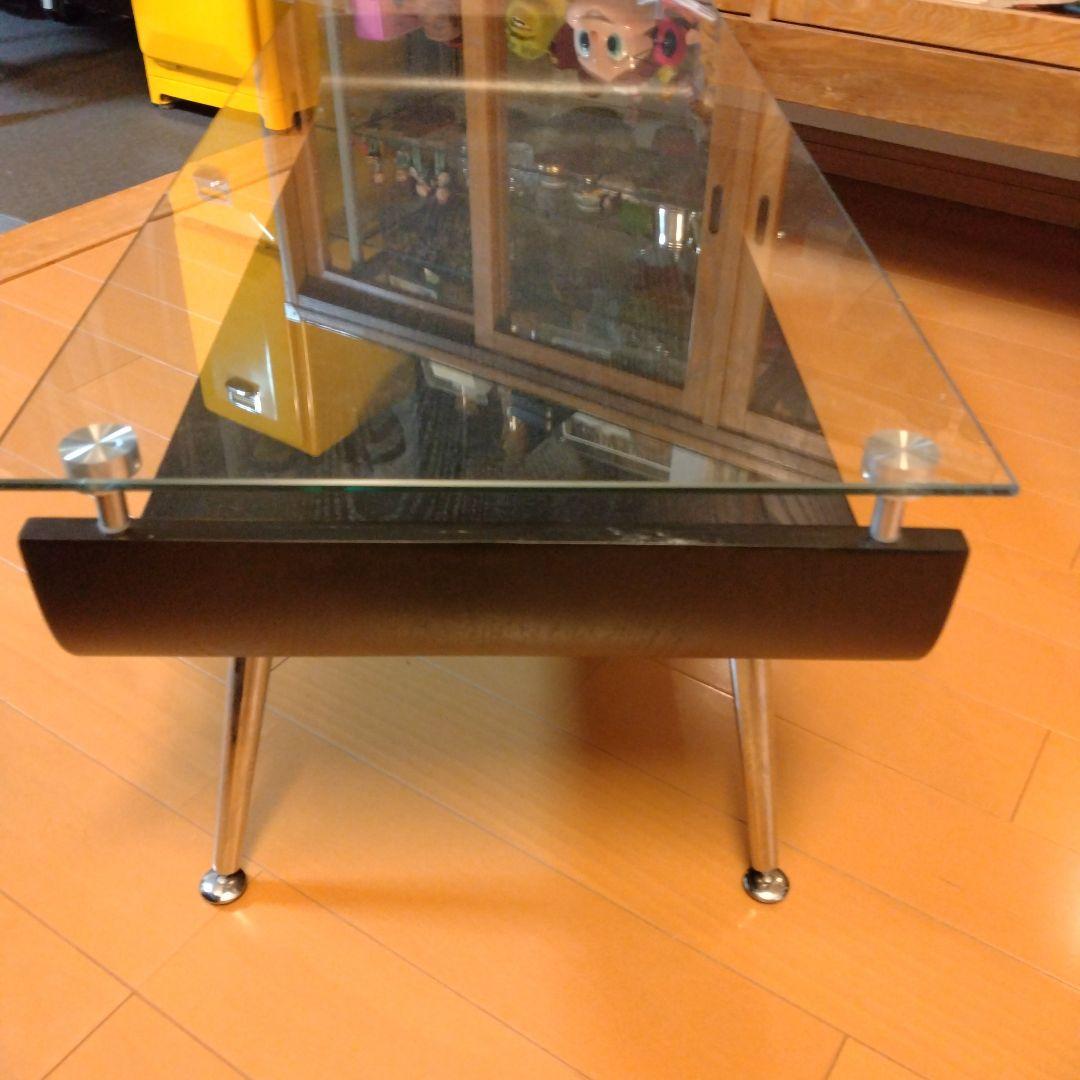 ミッドセンチュリー スペースエイジ プライウッド センターテーブル ガラス