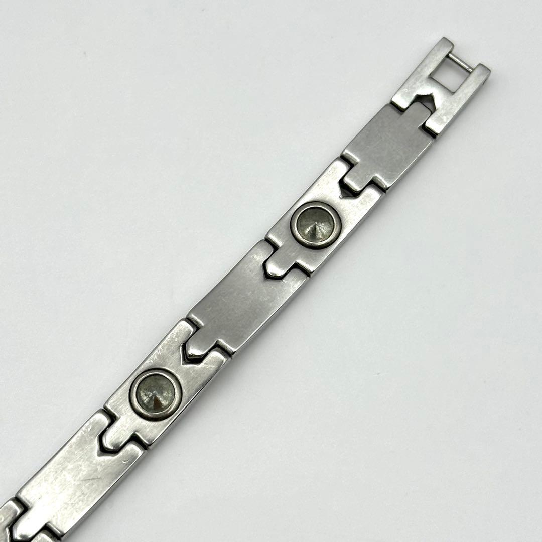 サングリエヨシミ 健康ブレスレット ゲルマニウム チタン シルバーカラー L