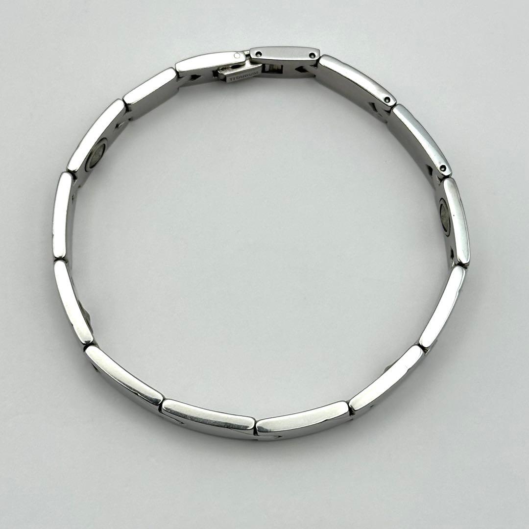 サングリエヨシミ 健康ブレスレット ゲルマニウム チタン シルバーカラー L