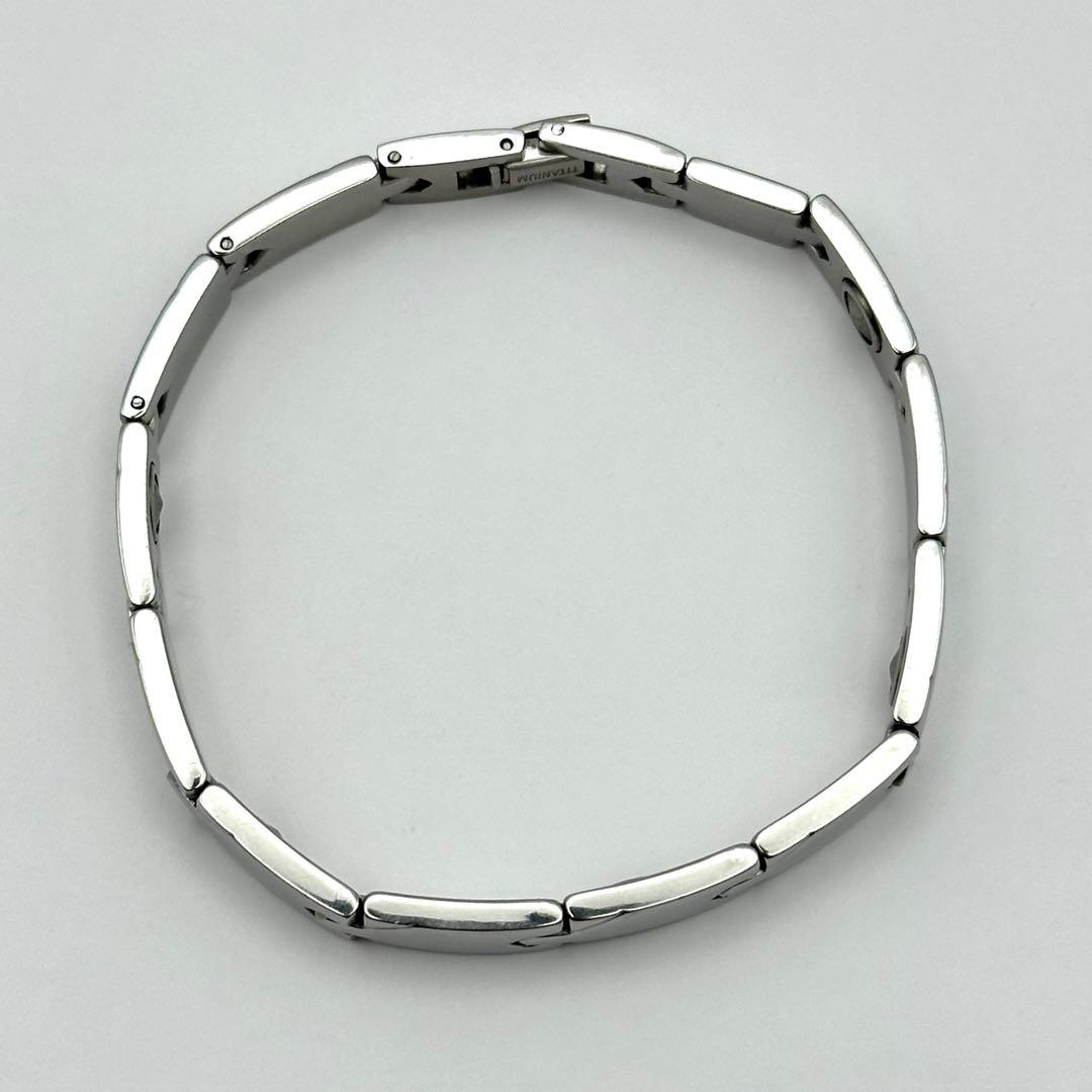 サングリエヨシミ 健康ブレスレット ゲルマニウム チタン シルバーカラー L