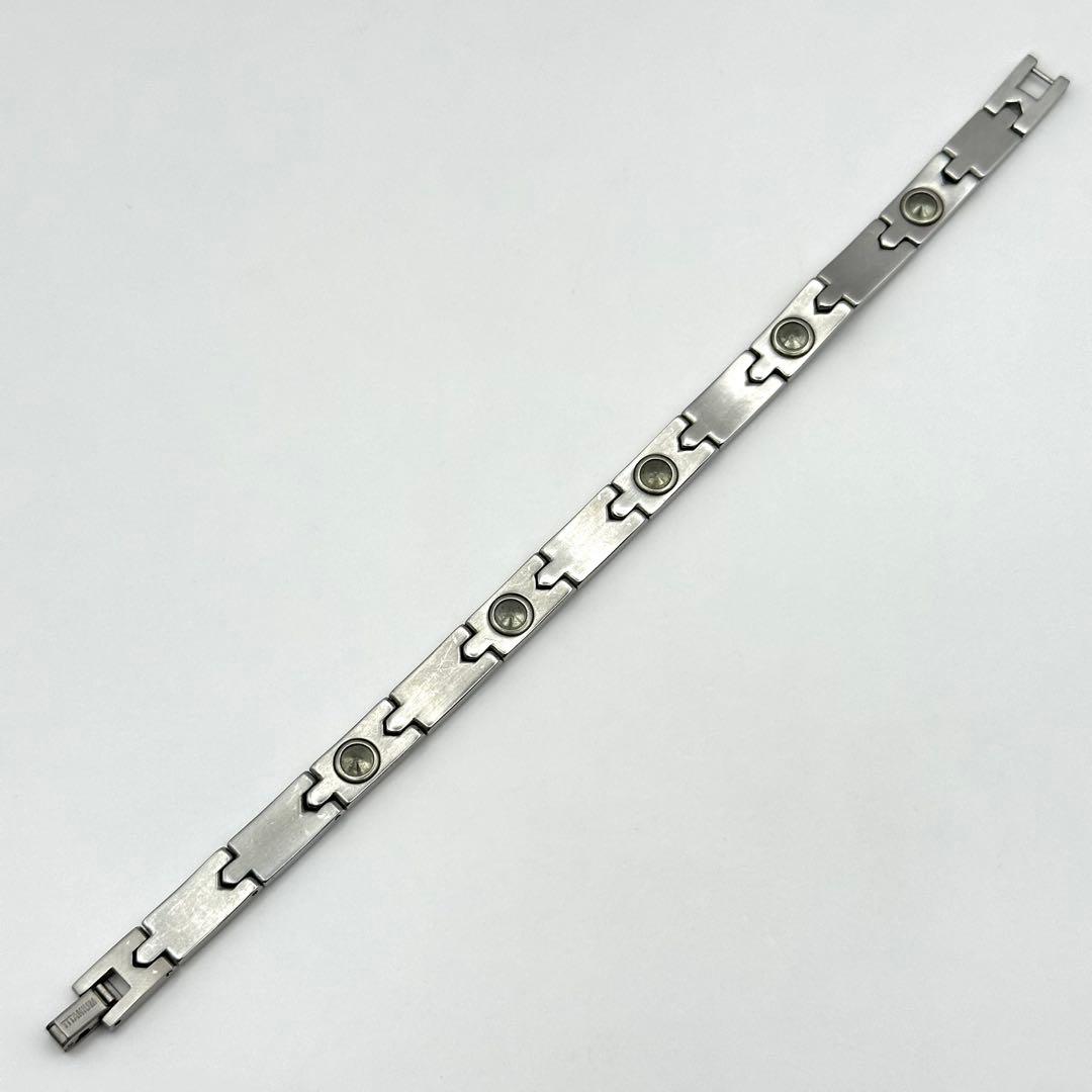 サングリエヨシミ 健康ブレスレット ゲルマニウム チタン シルバーカラー L