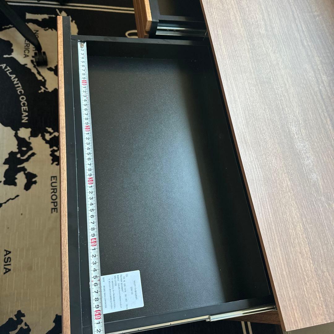 dinos 引き出し付きデスク 薄型ホームオフィス デスク 幅120.5cm